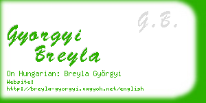 gyorgyi breyla business card